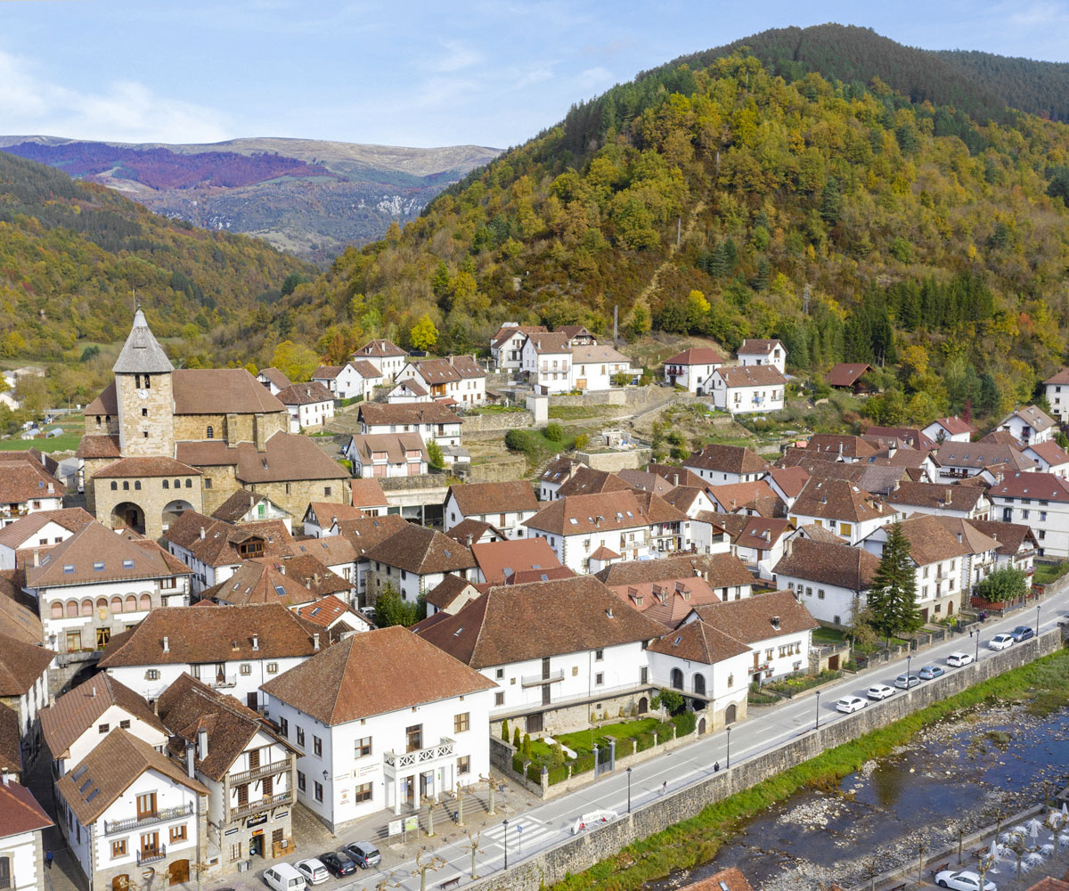 Panorámica del caserío de Ochagavía