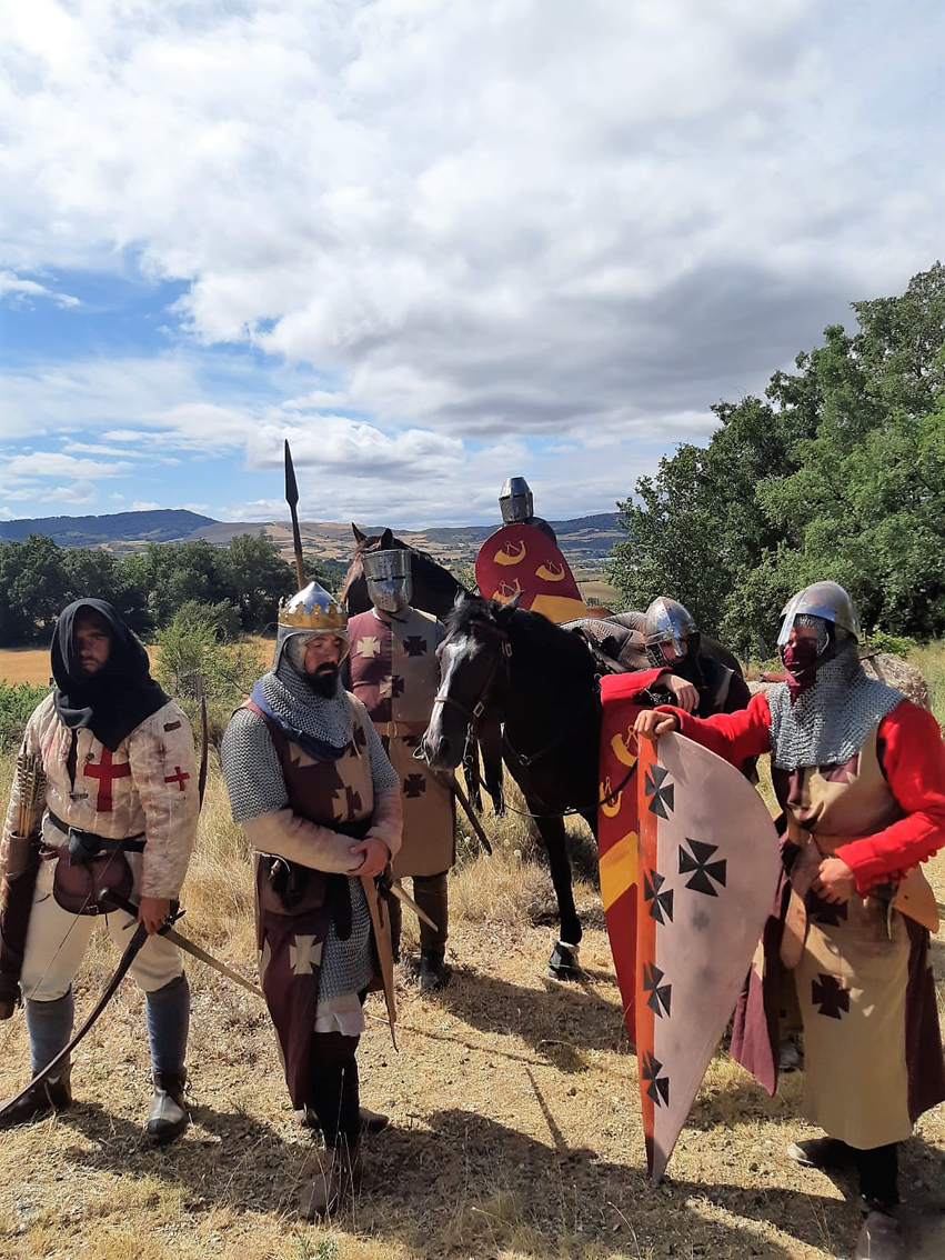 representación teatral de la batalla