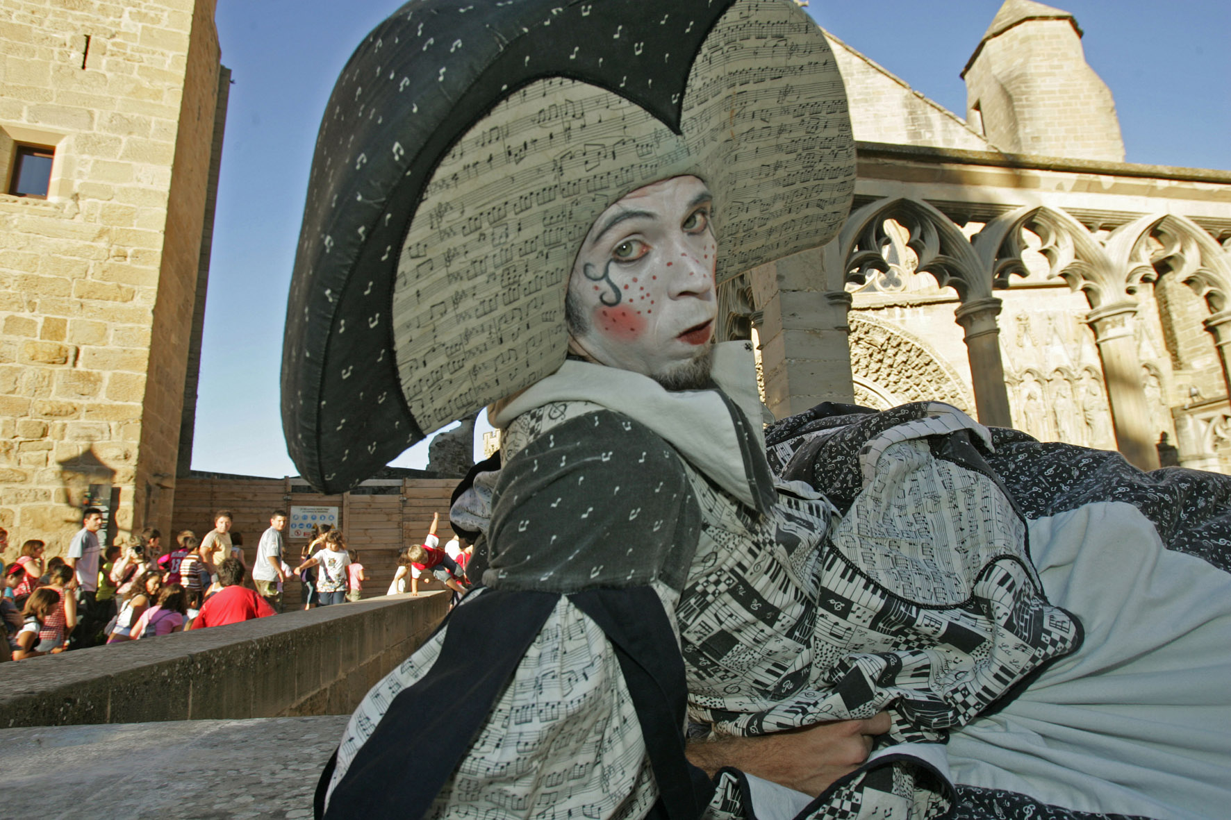 Arlequín en el palacio de Olite