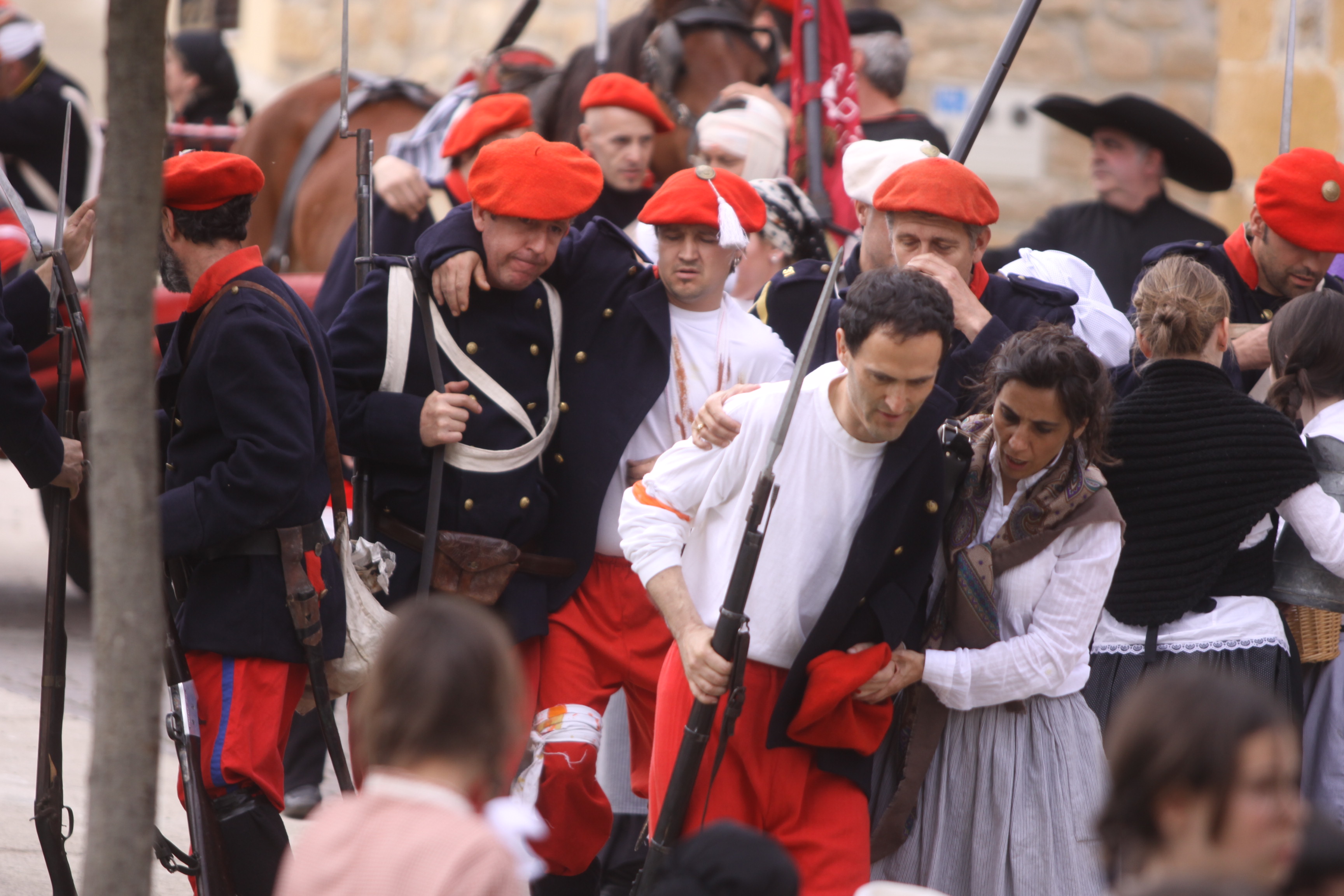 Re-enactment of the battle of Abárzuza