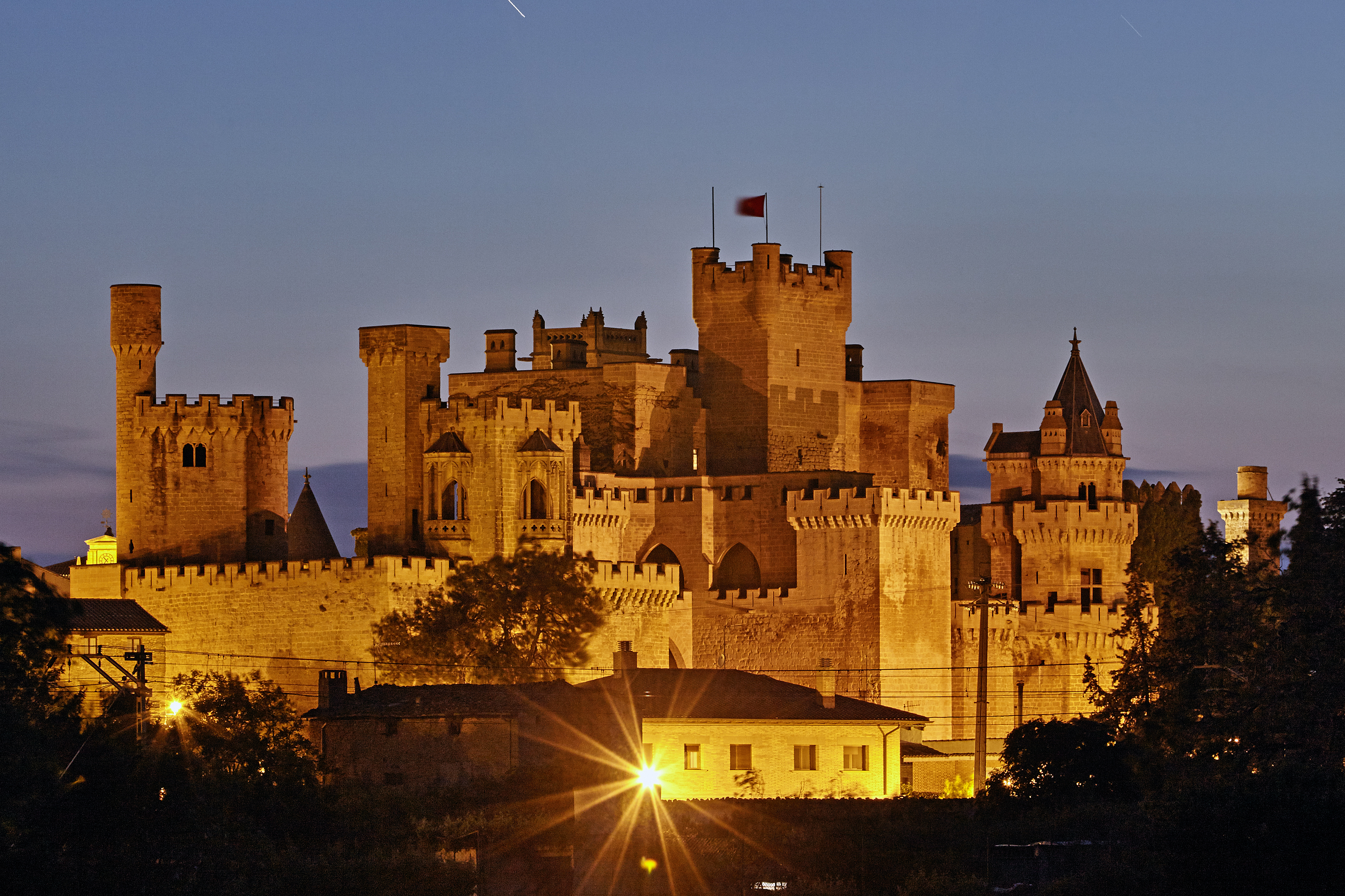 Castillo de Olite de noche