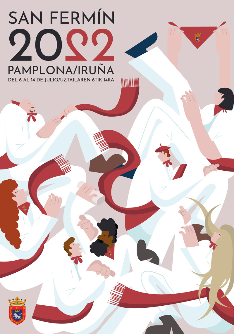 Cartel oficial de los Sanfermines 2022