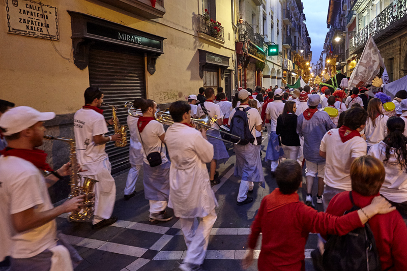 A typical day during the San Fermín festival