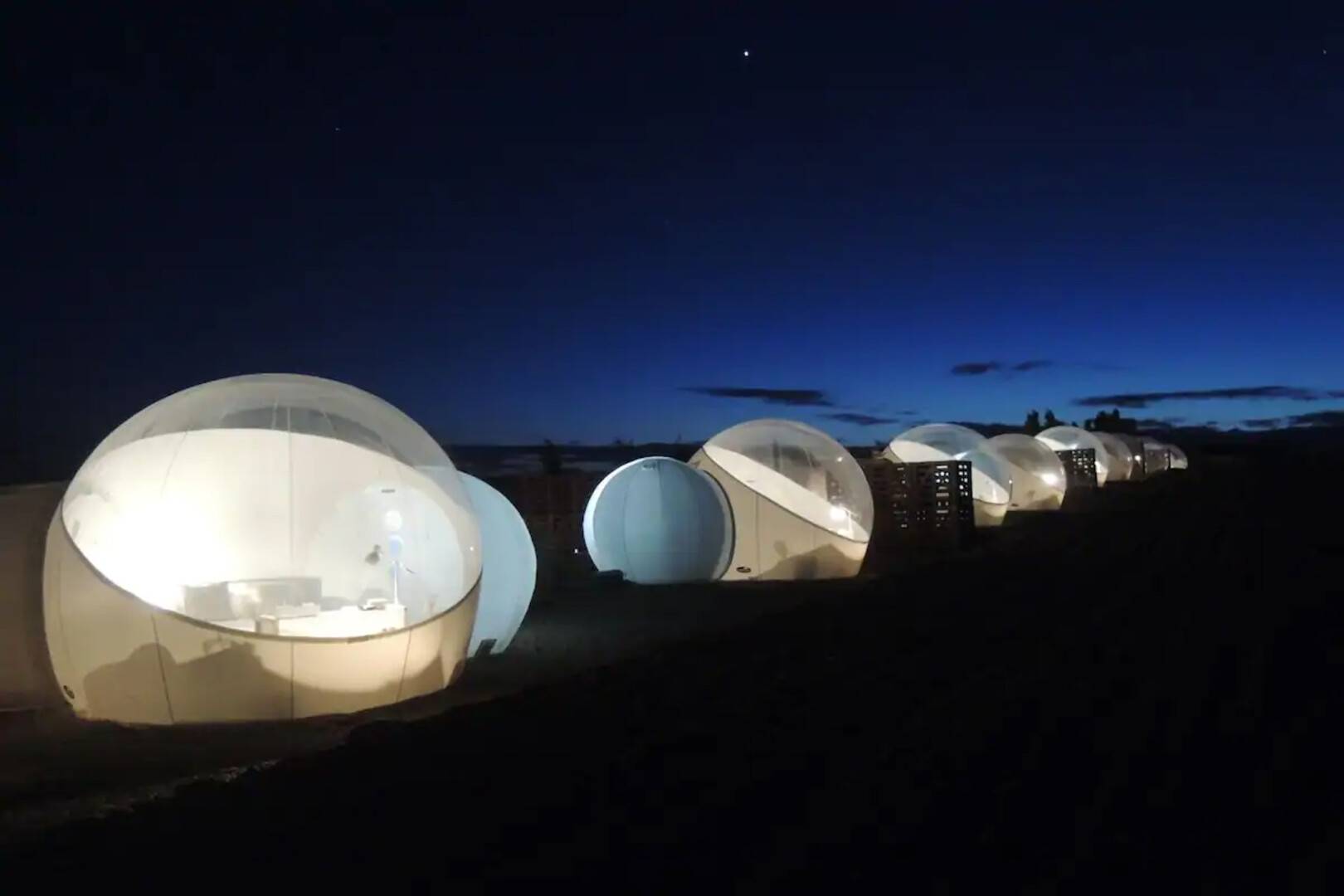Unique accommodation: bubble rooms of a hotel