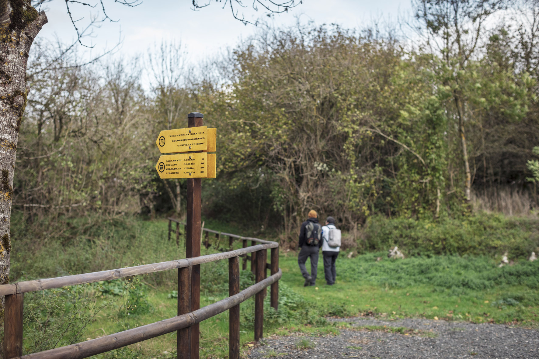 dos personas de espaldas andando por el camino