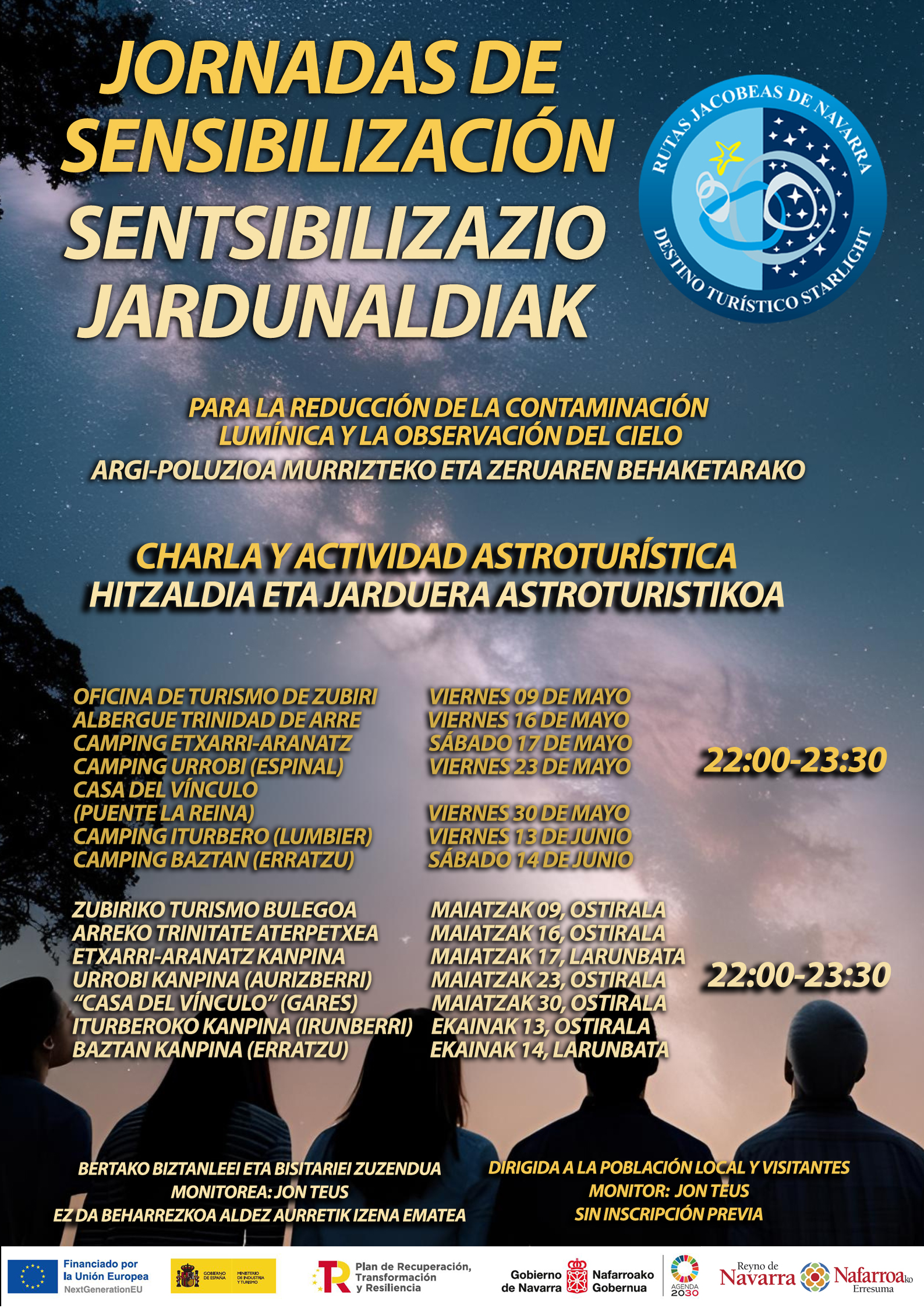¿Quieres descubrir por qué las rutas jacobeas de Navarra han sido las primeras y únicas en obtener el certificado ‘Destino Turístico Starlight?