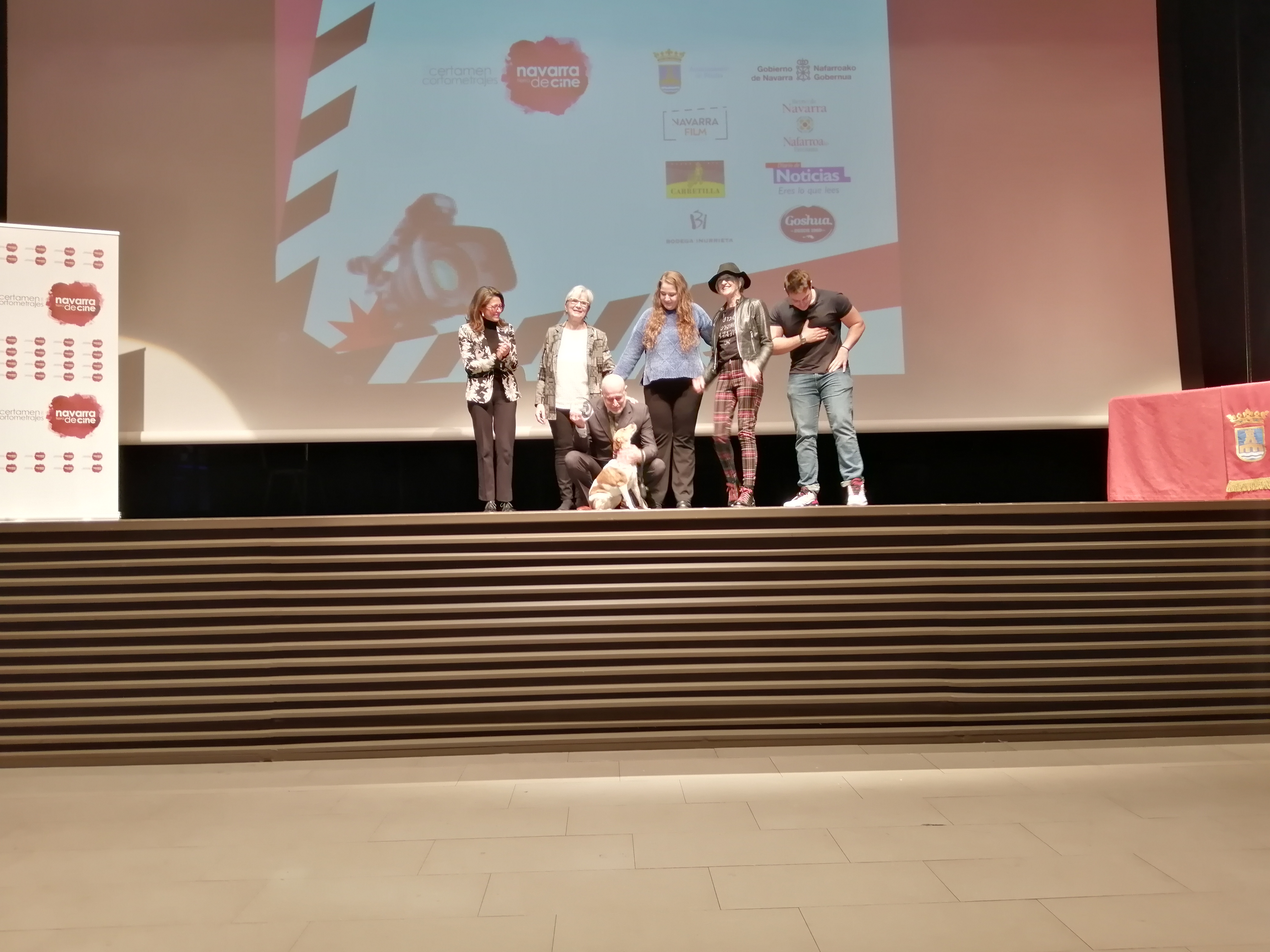 Gala de entrega de premios de la undécima edición del certamen de cortometrajes “Navarra, Tierra de Cine” en la localidad ribera de Peralta