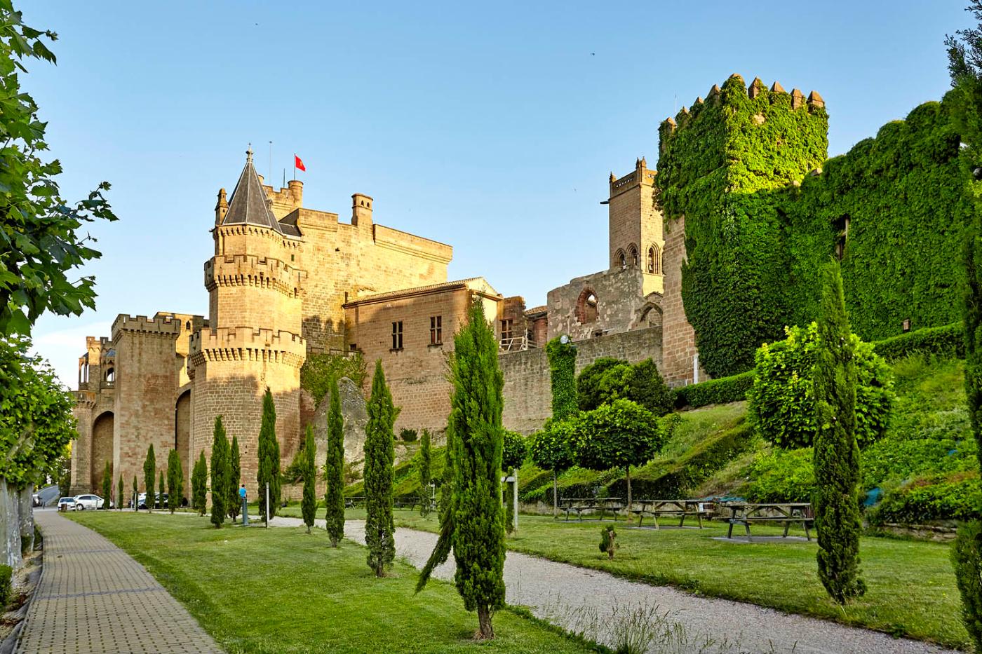 Royal Palace of Olite at dusk