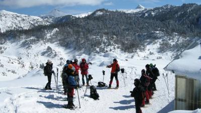 Promenade guidée en raquettes de neige