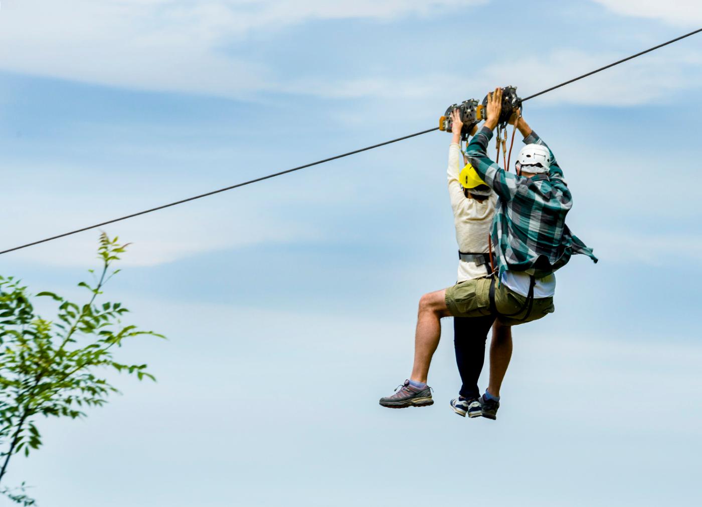 Zipline descent in Irrisarri Land