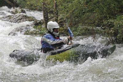 Boy in canoe